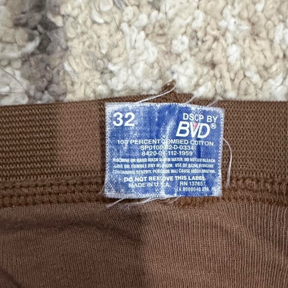 BVD Military Brown Briefs Size 32" - Picture 3 of 3